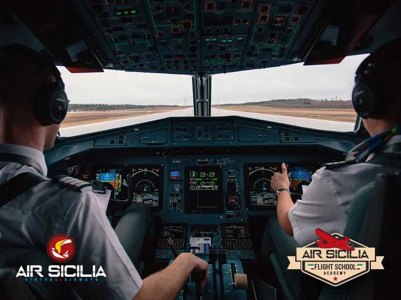 Un aereo di Air Sicilia Virtual in volo